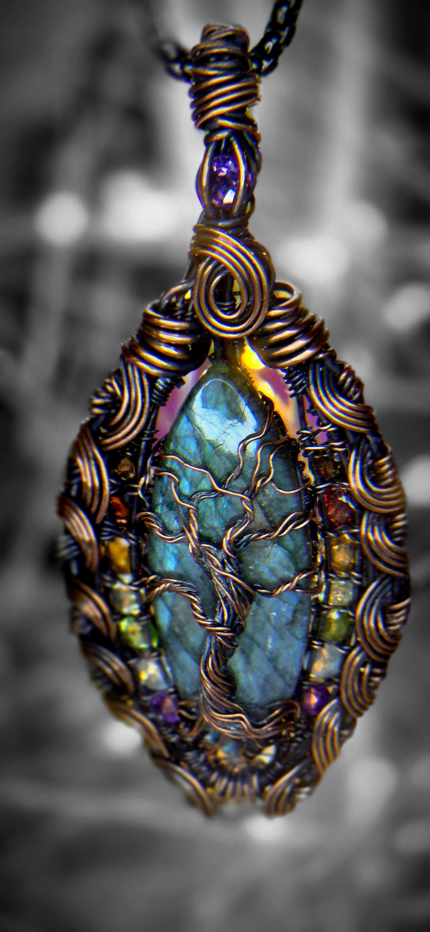 The Protector's Tree of Life – Multi-Gemstone Transformation Pendant