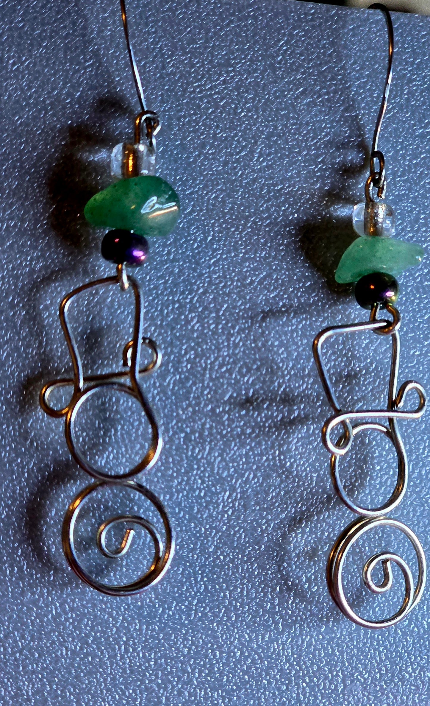 Frosty Filigree – Hand-Wrapped Silver Plated Snowman Earrings