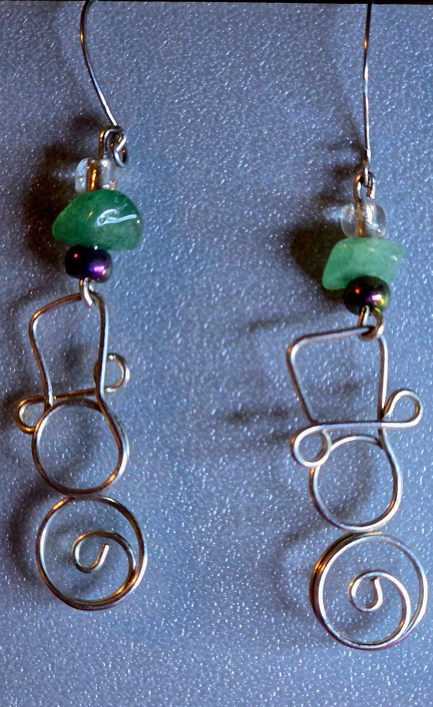 Frosty Filigree – Hand-Wrapped Silver Plated Snowman Earrings
