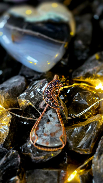 Simply Elegance – Glowing Yooperlight & Rainbow Bead Pendant