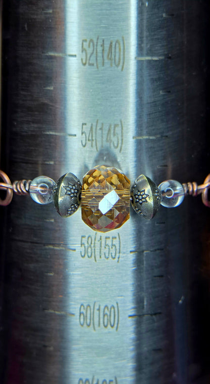 Solar Flare Bracelet – Golden Rutilated Quartz & Baltic Amber