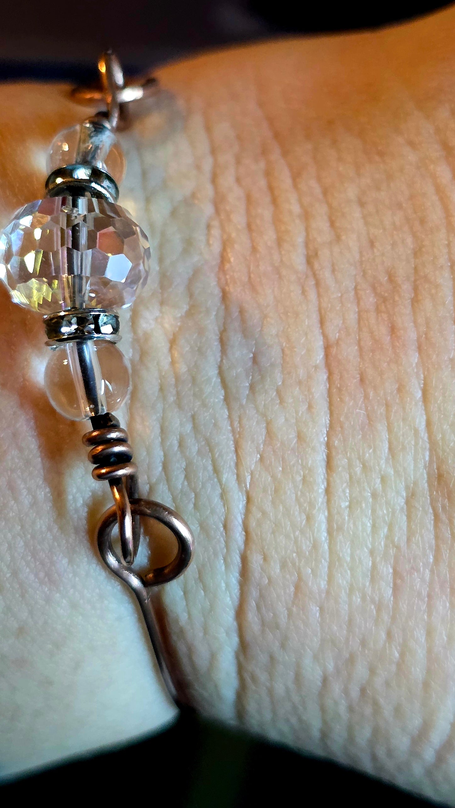 Crystal Dewdrop Bracelet – Hand-Wrapped Copper & Glass Bead Jewelry