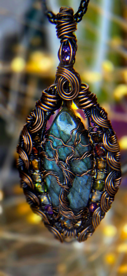 The Protector's Tree of Life – Multi-Gemstone Transformation Pendant