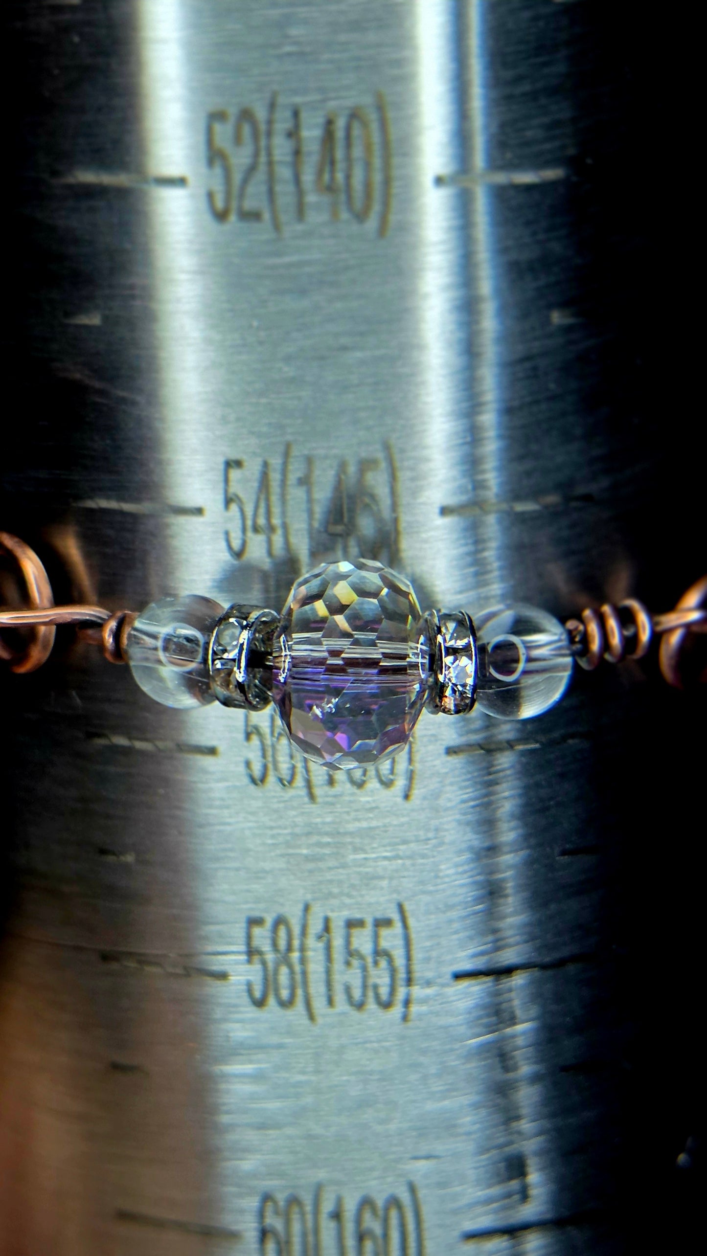 Crystal Dewdrop Bracelet – Hand-Wrapped Copper & Glass Bead Jewelry