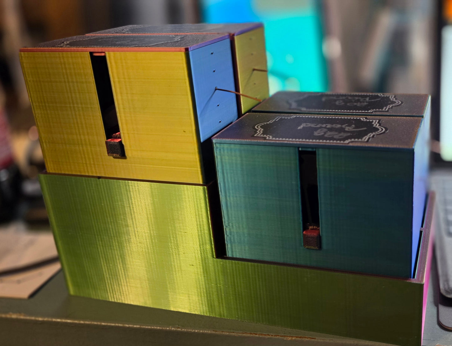 3D Printed Wire Spool Organizer (4 Pack w/ Tray)