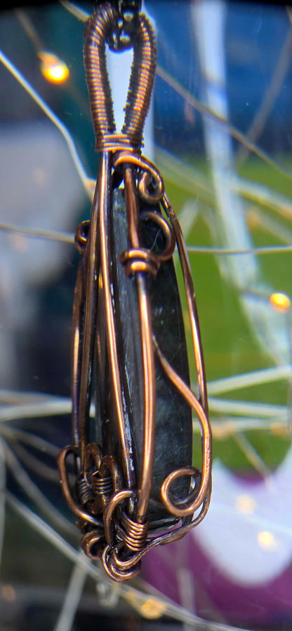 Did You Say Purple – Rare Purple Labradorite & Copper Pendant