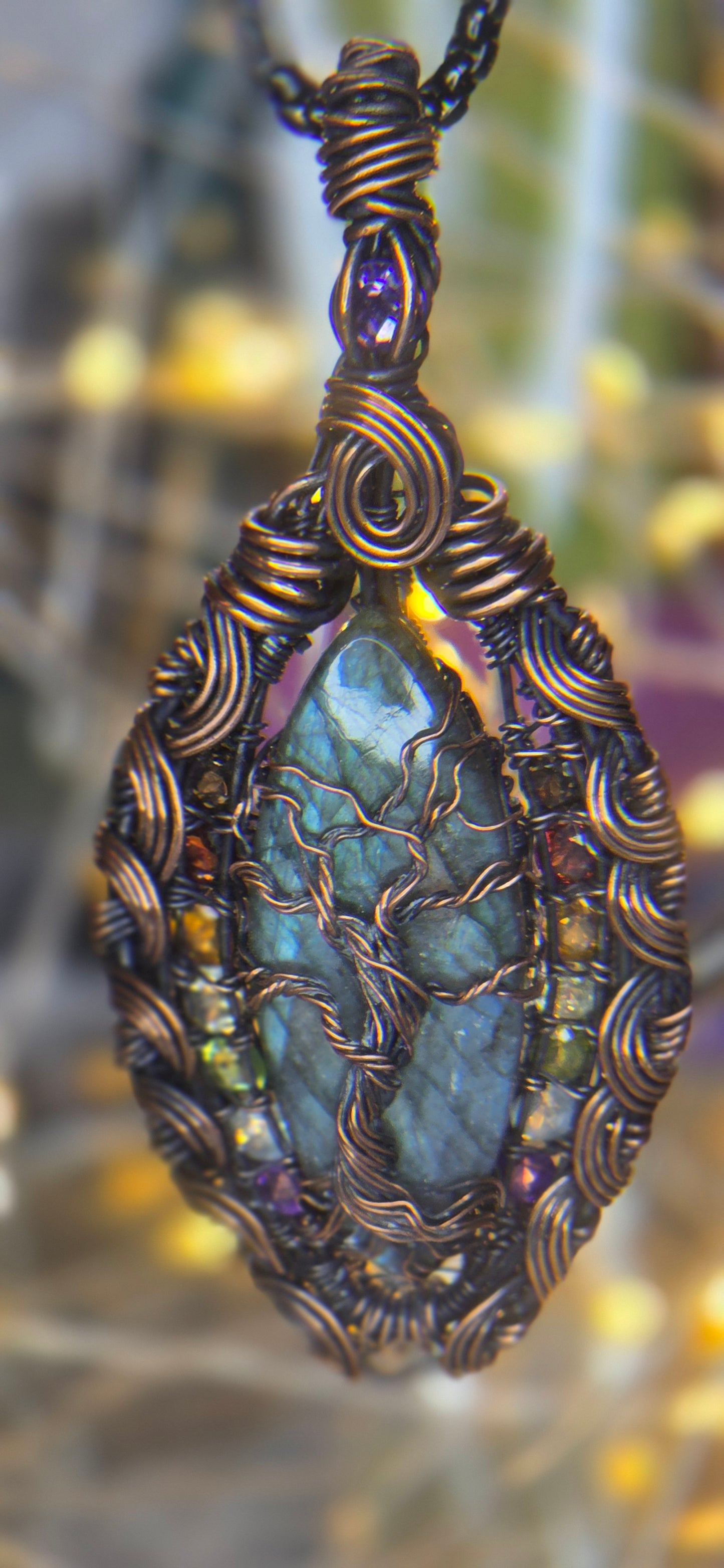 The Protector's Tree of Life – Multi-Gemstone Transformation Pendant