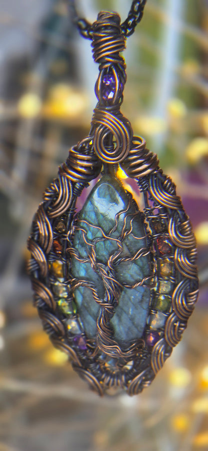 The Protector's Tree of Life – Multi-Gemstone Transformation Pendant