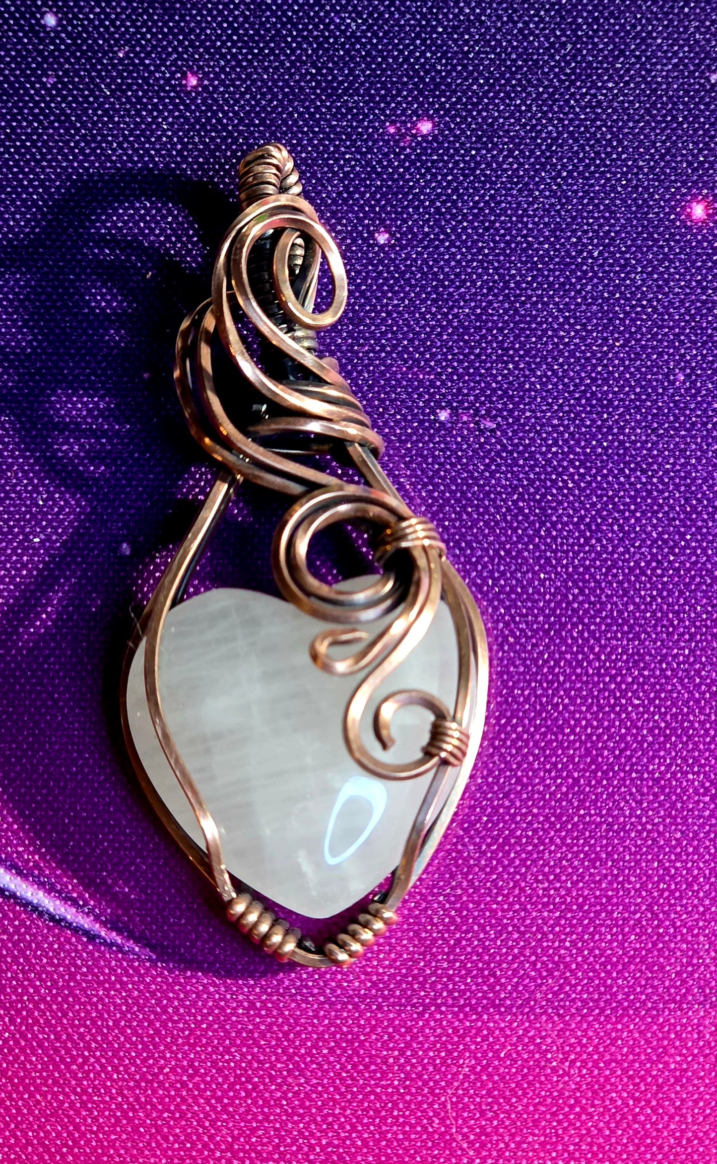 Heart of Serenity – Hand-Wrapped Rose Quartz Pendant