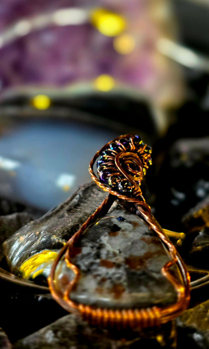 Simply Elegance – Glowing Yooperlight & Rainbow Bead Pendant