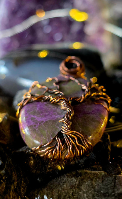 Tree Of Life– Rare Atlantisite & Citrine Copper Wire Wrap
