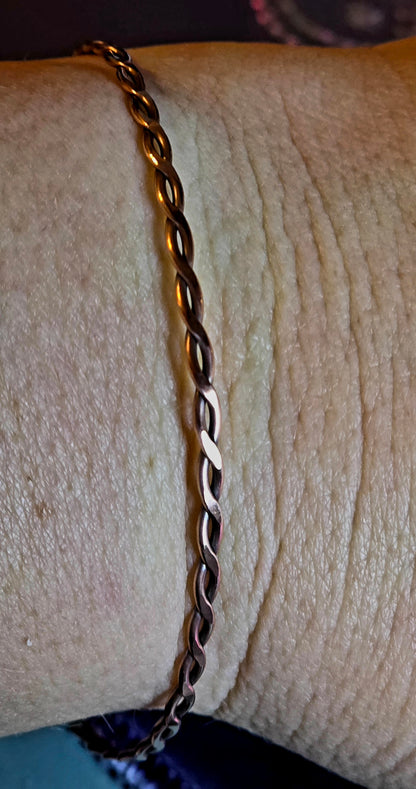 Infinite Helix Cuff – Hand-Twisted Pure Copper Bracelet
